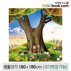 [디자인다소]숲속배경(나무)현수막-064