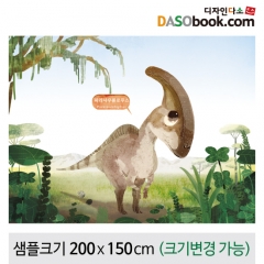[디자인다소]정글숲속(공룡)배경현수막-032