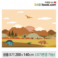 [디자인다소]정글숲속(공룡)배경현수막-039