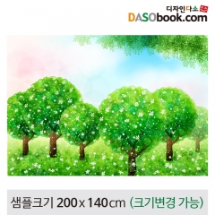 [디자인다소]숲속배경(나무)현수막-067