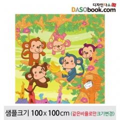 [디자인다소]정글숲속(원숭이)배경현수막-044