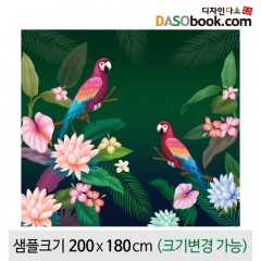 [디자인다소]정글숲속배경현수막(앵무새)-051