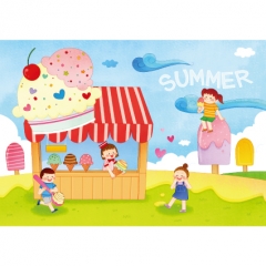 [디자인다소]여름배경현수막(아이스크림)-375