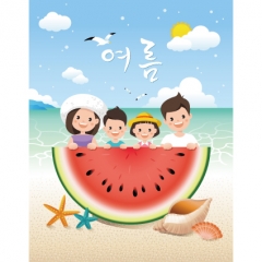[디자인다소]여름수박배경현수막-035