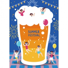 [디자인다소]여름배경현수막(맥주축제)-392