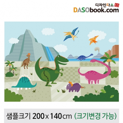 [디자인다소]정글숲속(공룡)배경현수막-019